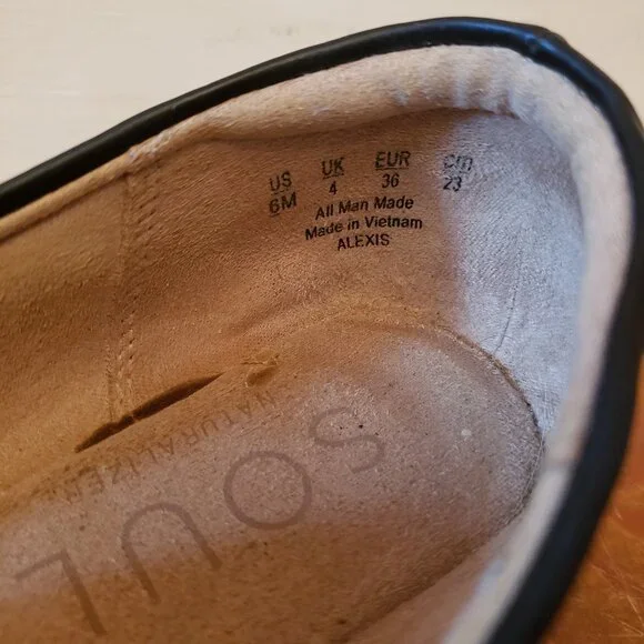 SALE Soul Naturalizer Alexis black flats loafers slip on US6 - Picture 7 of 9